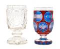 A Group of Two Bohemian Glass Goblets