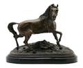 A Bronze Figure of a Stallion After P J Mene