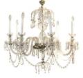 An EightLight Cut Glass Chandelier