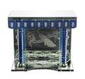 A Venetian Etched and Cobalt Glass Console Table