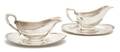 An American Sterling Silver Gravy Boat and Under Tray Fischer