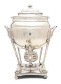 An English Silverplate Hot Water Kettle on Stand