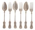 An Assembled Set of French Silver Flatware