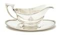 An American Sterling Silver Gravy Boat and Under Tray Towle