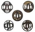 A Group of Five Iron Tsuba