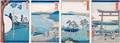 A Group of Four Japanese Woodblock Prints Ando Hiroshige 17971858