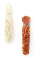 A Group of Two Jade Garmet Hooks