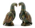 A Pair of Chinese Cloisonne Bird Form Censers