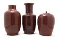 A Group of Three Chinese Oxblood Glazed Vases