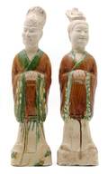 A Pair of Tang Style Tomb Figures