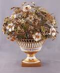 185A Gorham Gilt Metal Enamel Floral Vase by J Hutche
