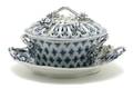 A Worcester Reticulated Covered Bowl With Associated Under Tray