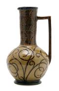 An English Pottery Ewer Martin Brothers