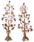 274 2 French 19thC Gilt Brass Candelabras