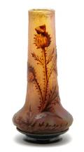 A Daum Cameo and Enameled Glass Cabinet Vase