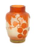 A Galle Cameo Glass Fire Polished Vase