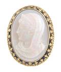 A Yellow Gold and Opal Cameo Ring