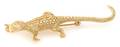 A 14 Karat Yellow Gold Lizard Pin