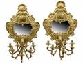 PAIR OF LOUIS XVI STYLE GILT BRONZE SEVEN LIGHT