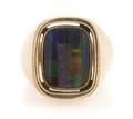 A Yellow Gold and Opal Mosaic Ring