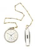 A 14 Karat Yellow Gold Filled and White Metal Pocket Watch Illinois Master Seventeen
