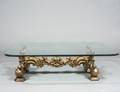 ROCOCO STYLE CARVED AND GILTWOOD LOW TABLE