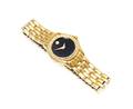 A 14 Karat Yellow Gold Stainless Steel and Diamond Wristwatch Movado