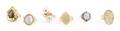 A Group of Six Gold Rings