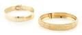 A Group of Two Yellow Gold Bracelets