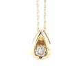 A 14 Karat Yellow Gold and Diamond Pendant