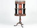 VINTAGE MAHOGANY TURRET REVOLVING BOOKMILL