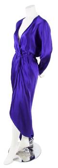 A Halston Purple Wrap Dress