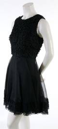 A Jean Varon Black Lace and Chiffon Dress