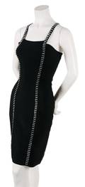 An Herve Leger Black Bandage Dress