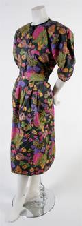 An Yves Saint Laurent Floral Print Silk Ensemble