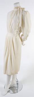An Yves Saint Laurent Cream Wool Dress