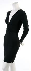 An Alaia Black Jersey Knot Dress