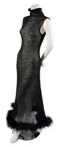 A Jean Paul Gautier Black Alpaca Wool Knit Dress