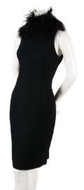 A Gianni Versace Black Wool Dress