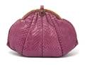 A Judith Leiber Pink Snakeskin Evening Bag