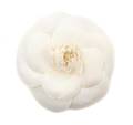 A Chanel White Fabric Camilla Pin