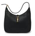 An Hermes Black Leather Trim Bag
