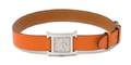 An Hermes Orange Leather H Hour Watch
