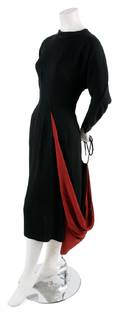 A Valentina Black Adonis Silk Crepe Day Dress