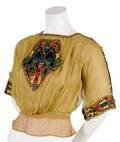 A Gold Silk Chiffon Embroidered Blouse
