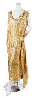 A Gold Brocade Dress