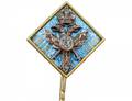 FABERGE GOLD DIAMOND AND GUILLOCHE ENAMEL TIE PIN