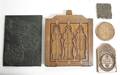 A Collection of Five Carved Wood Molds or Printing Blocks