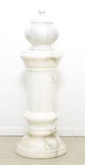 A Marble Urn and Pedestal