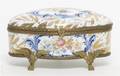 A French Porcelain Gilt Metal Mounted Box